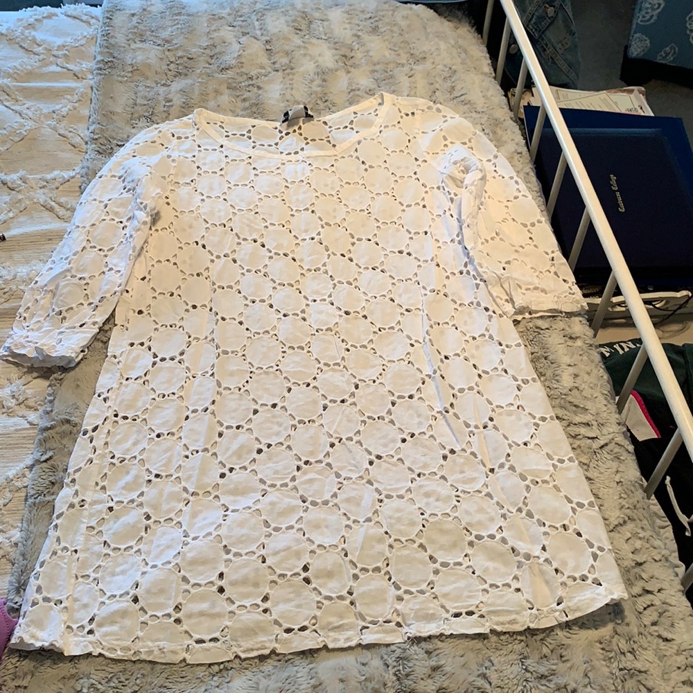 White bathing suit coverup